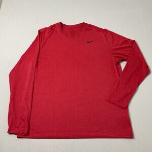 The Nike Tee Red Long Sleeve Dri-Fit Adult XL